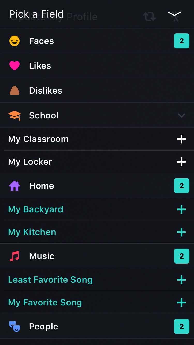Screenshot of Facebook's new Lifestage app