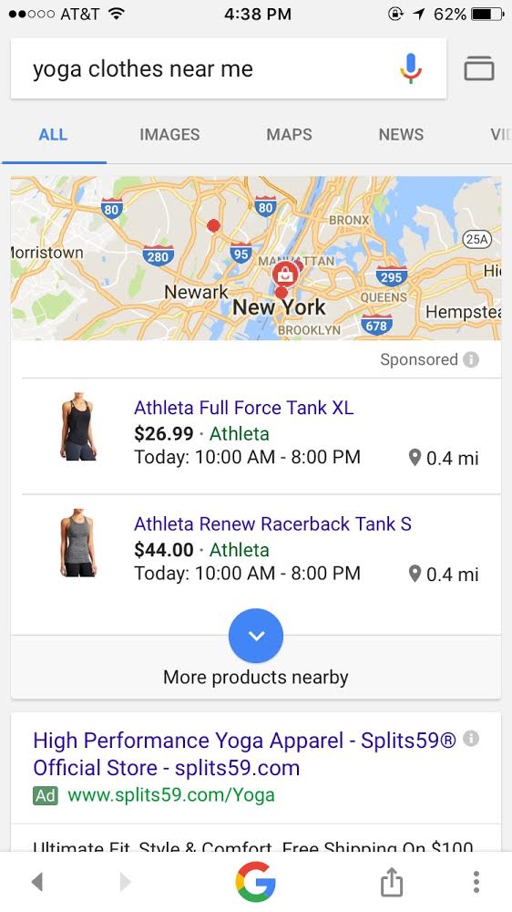yoga clothes near me google results