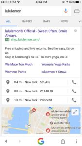 lululemon search results